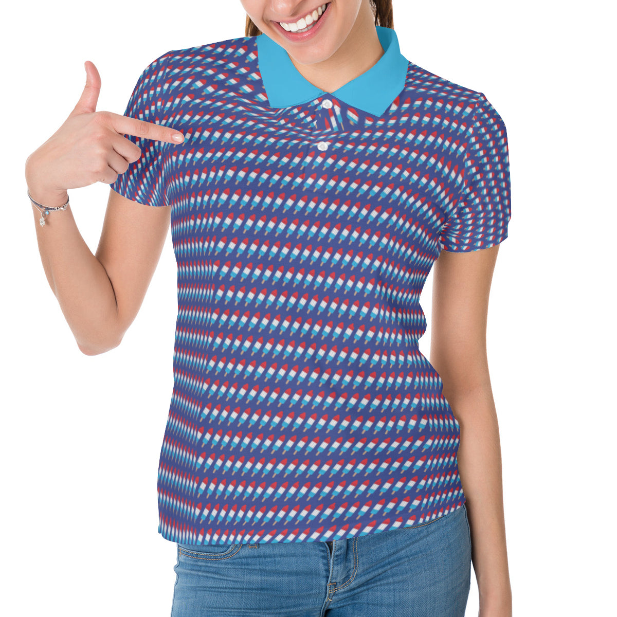 Women's Patriot Pop Polo