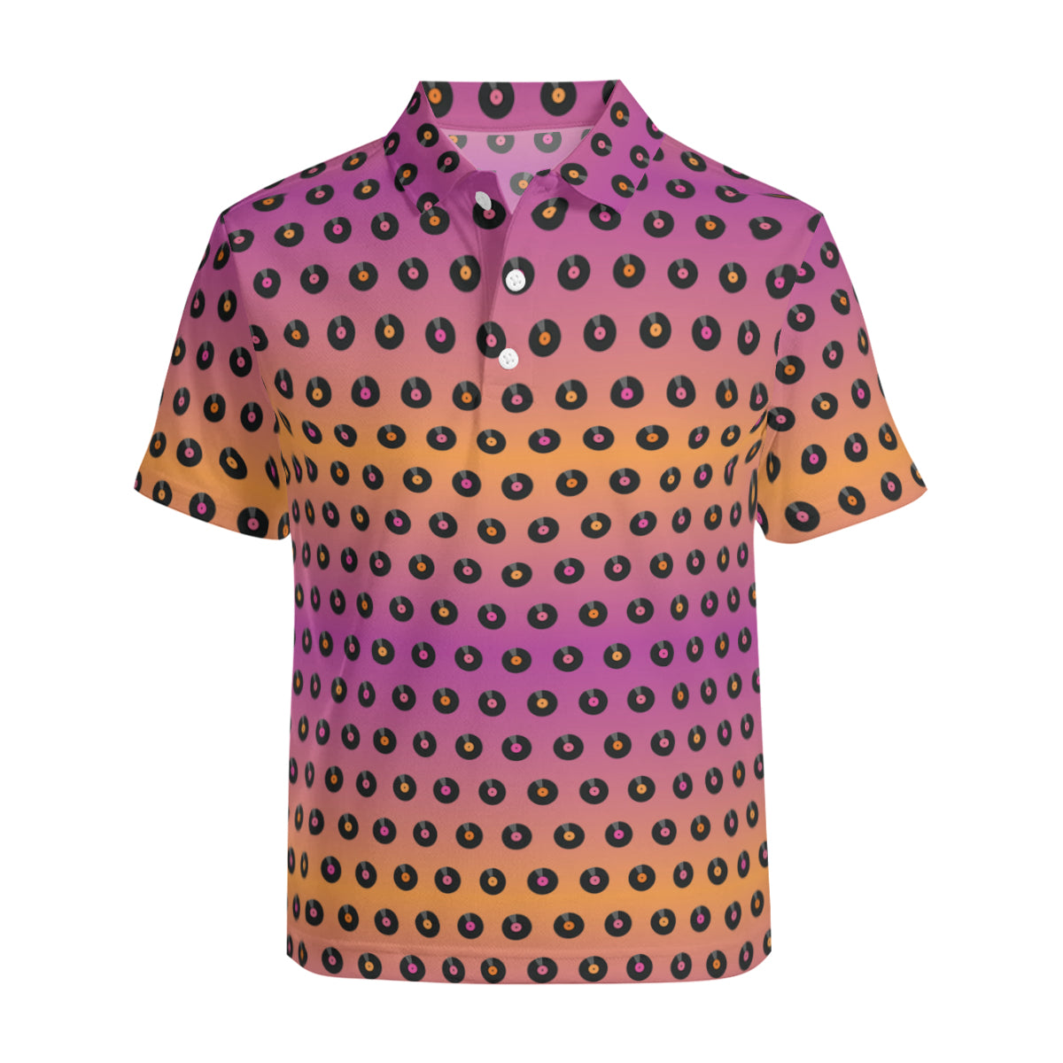 Men's Vinyl Record Polo