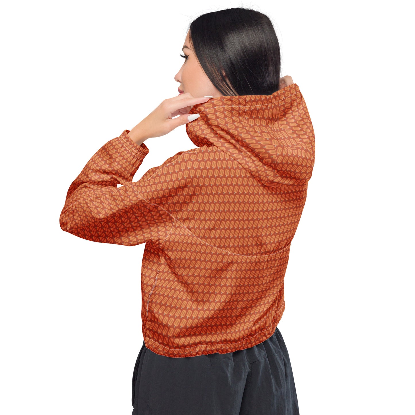 Women’s Orange Dream Cropped Windbreaker
