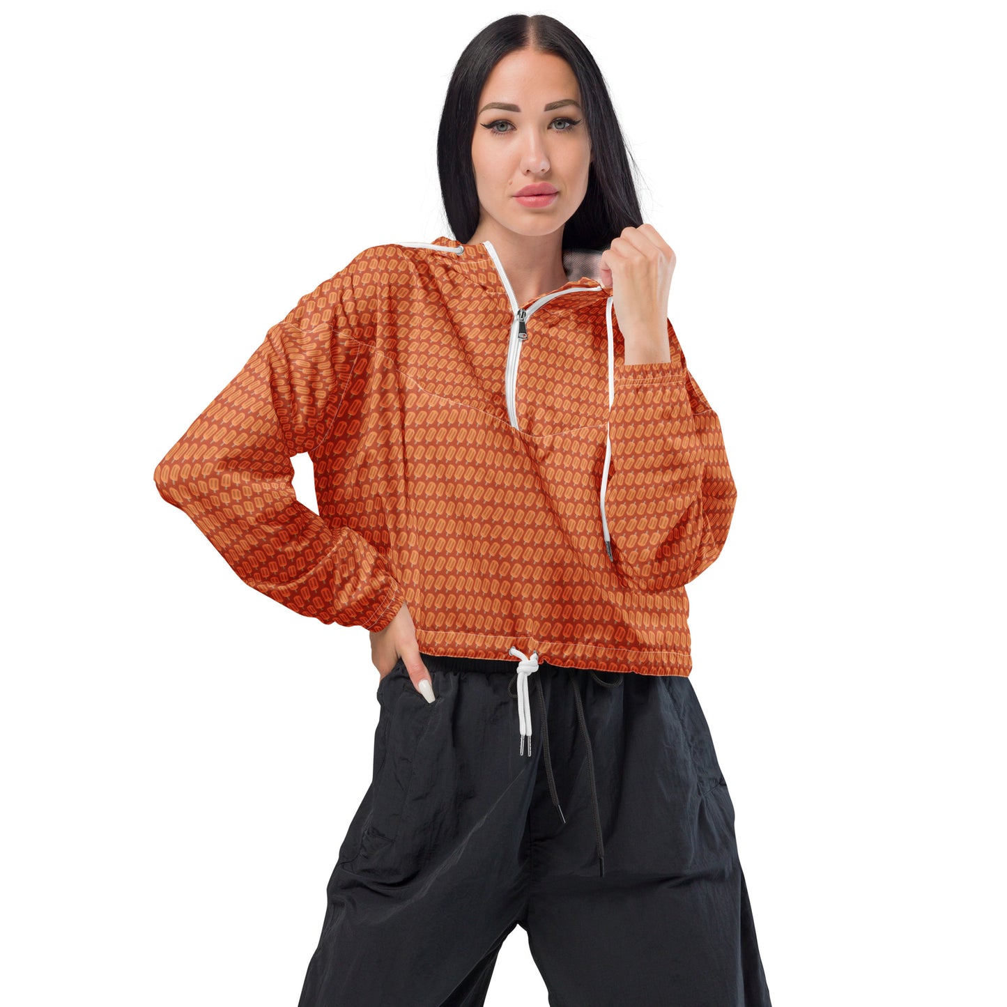 Women’s Orange Dream Cropped Windbreaker