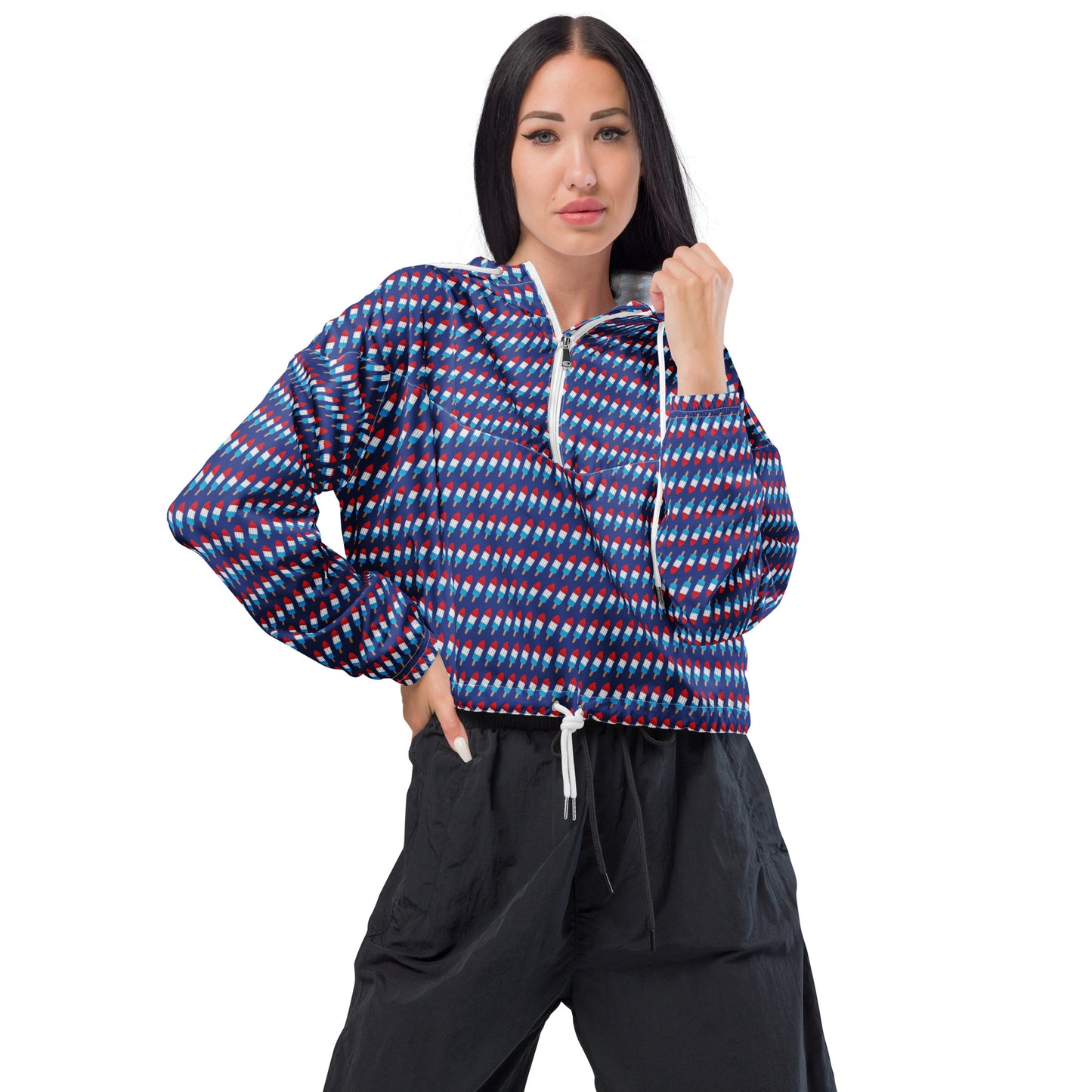 Women’s Patriot Pop Cropped Windbreaker